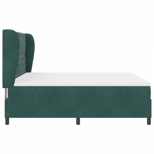 Box Spring krevet s madracem u tamnozelenoj boji, 180x200 cm, baršun Cijena