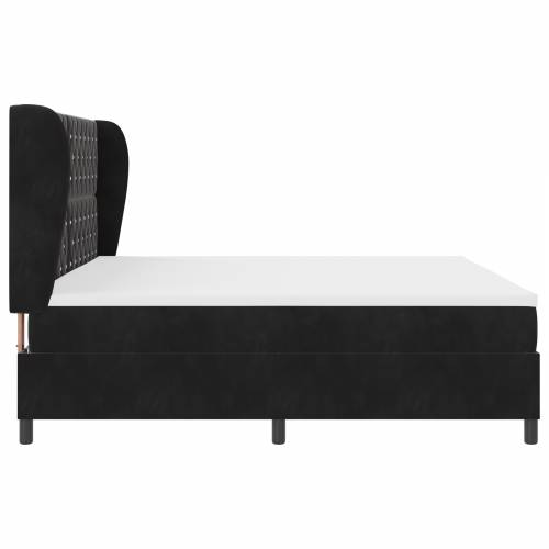 Box Spring Krevet s Madracem Crna 200x200 cm Baršun Cijena