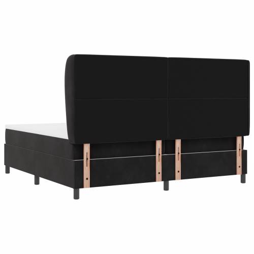 Box Spring Krevet s Madracem Crna 200x200 cm Baršun Cijena