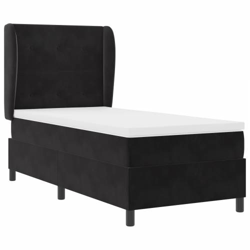 Box Spring Krevet s Madracem Crna 100x200 cm Baršun Cijena