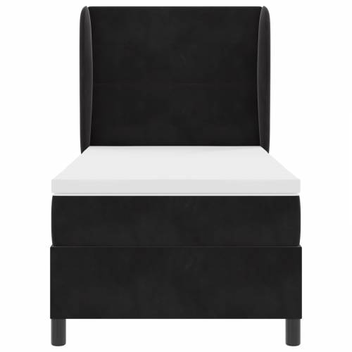 Box Spring Krevet s Madracem Crna 100x200 cm Baršun Cijena