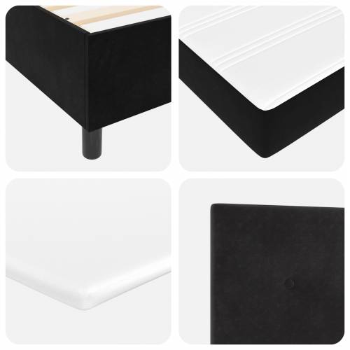 Box Spring Krevet s Madracem Crna 100x200 cm Baršun Cijena