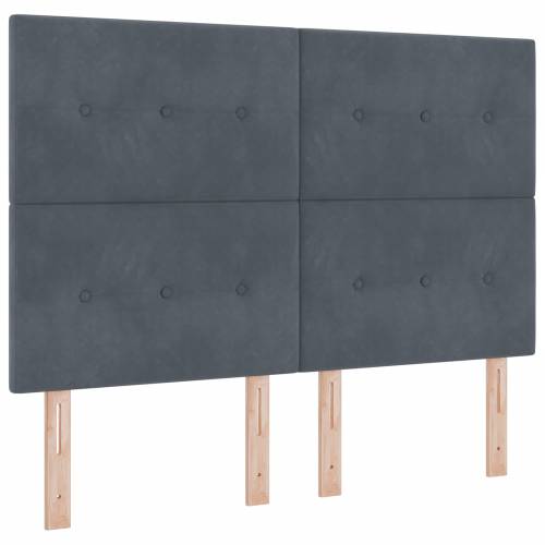 Box Spring Krevet s Madracem Tamnosiva 140x190 cm Baršun Cijena