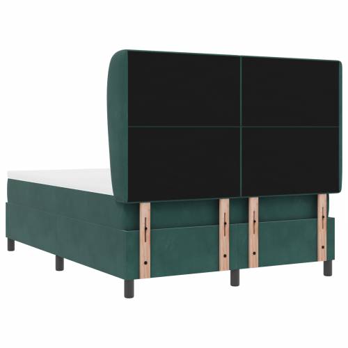 Box Spring Krevet s Madracem Tamnozelena 140x200 cm Baršun Cijena