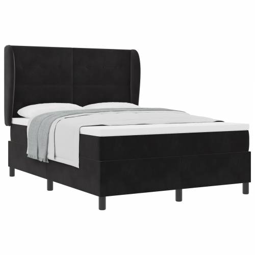 Box Spring Krevet s Madracem Crni 160x200 cm Baršun Cijena