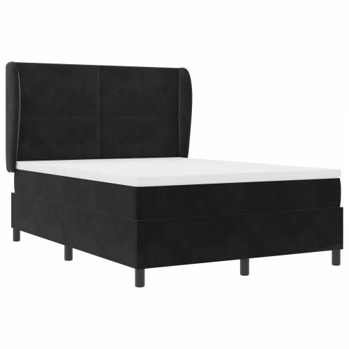 Box Spring Krevet s Madracem Crni 160x200 cm Baršun Cijena