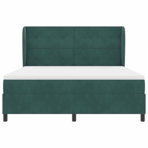 Box Spring Krevet s Madracem Tamno Zelena 180x200 cm Baršun Cijena