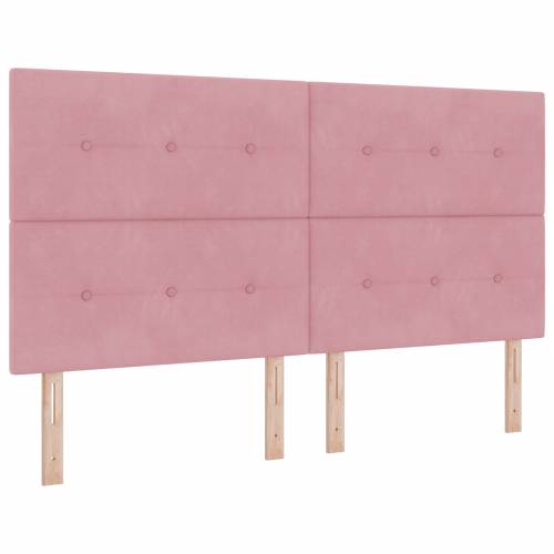 Box Spring Krevet s Madracem Ružičasta 180x200 cm Baršun Cijena