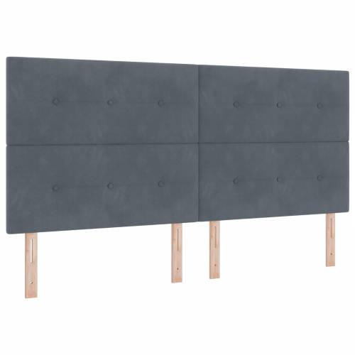 Krevet s podstavom i madracem Tamno sivi 200x200 cm Baršun Cijena