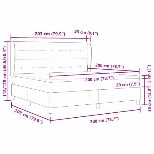 Krevet s podstavom i madracem Tamno sivi 200x200 cm Baršun Cijena