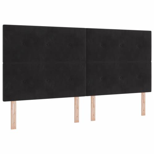 Krevet s madracem Crni 200x200 cm Baršun Cijena