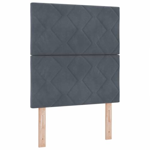 Box Spring Krevet s Madracem Tamno Siva 80x200 cm Baršun Cijena