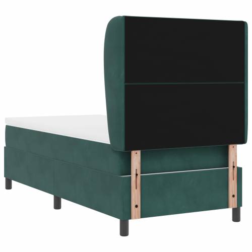 Box Spring Krevet s Madracem Tamno Zeleni 90x190 cm Baršun Cijena