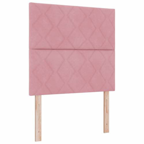 Box Spring Krevet s Madracem Ružičasta 90x200 cm Baršun Cijena