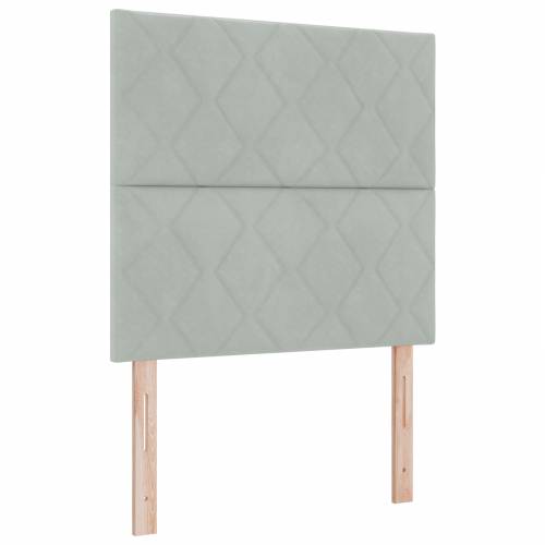 KUTIJA SPRING KREVET S MATTRESSOM Svjetlosiva 100x200 cm Baršun Cijena