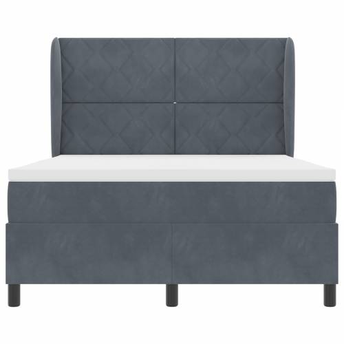 Box Spring Krevet s Madracem Tamno Siva 140x200 cm Baršun Cijena