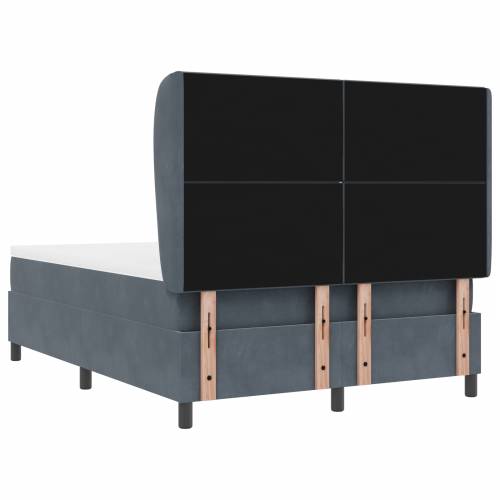 Box Spring Krevet s Madracem Tamno Siva 140x200 cm Baršun Cijena