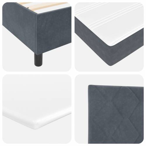 Box Spring Krevet s Madracem Tamno Siva 140x200 cm Baršun Cijena