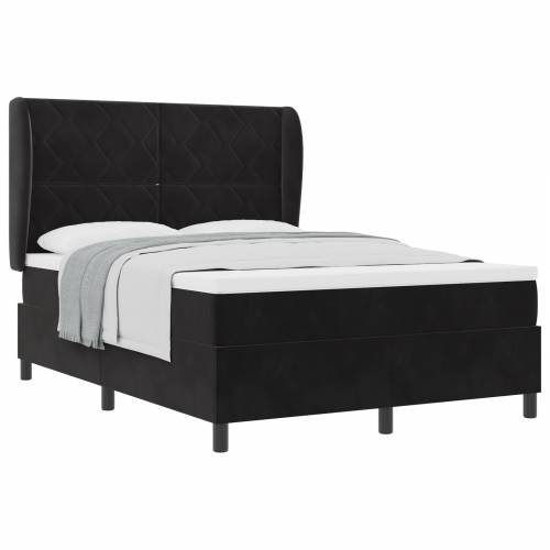 Box Spring Krevet s Madracem Crni 160x200 cm Baršun Cijena