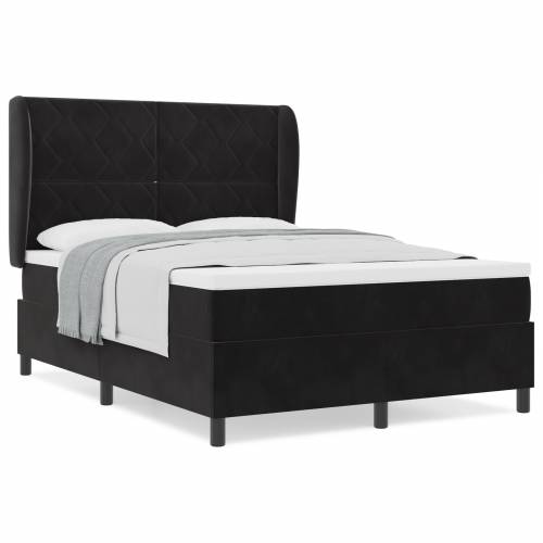 Box Spring Krevet s Madracem Crni 160x200 cm Baršun Cijena