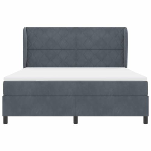 Box Spring Krevet s Madracem Tamnosivi 180x200 cm Baršun Cijena