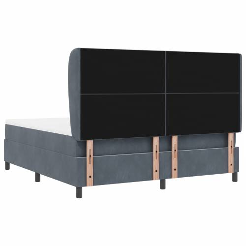 Box Spring Krevet s Madracem Tamnosivi 180x200 cm Baršun Cijena