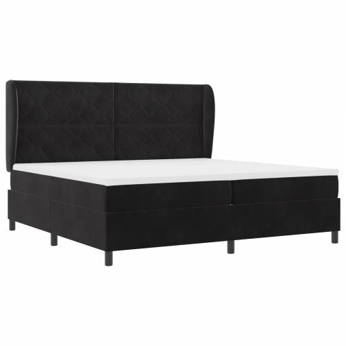 Box Spring Krevet s Madracem Crni 200x200 cm Baršun Cijena