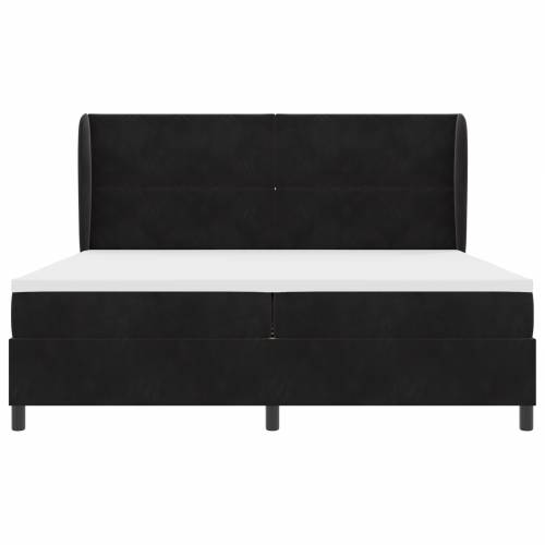 Box Spring Krevet s Madracem Crni 200x200 cm Baršun Cijena