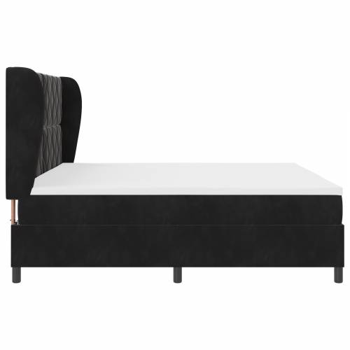 Box Spring Krevet s Madracem Crni 200x200 cm Baršun Cijena