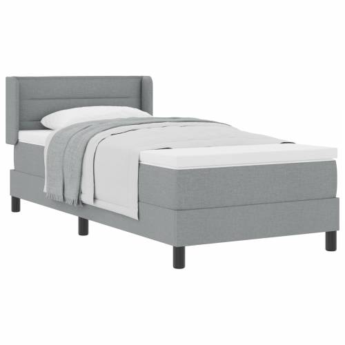 Box Spring krevet s madracem svjetlosiv 80x200 cm tkanina Cijena