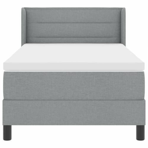 Box Spring krevet s madracem svjetlosiv 80x200 cm tkanina Cijena