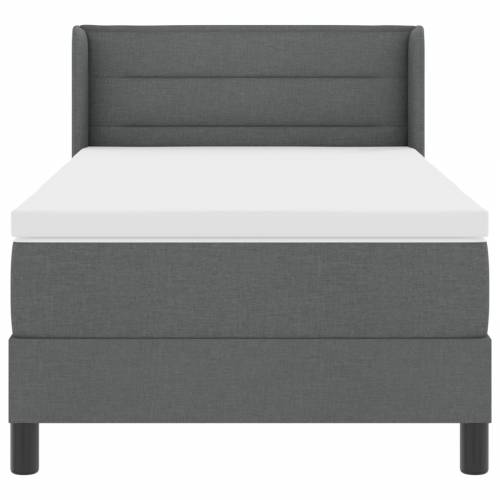 Krevet s kutijom opruga s madracem tamno siva 90x190 cm tkanina Cijena