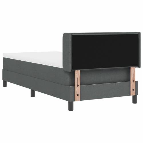 Krevet s kutijom opruga s madracem tamno siva 90x190 cm tkanina Cijena
