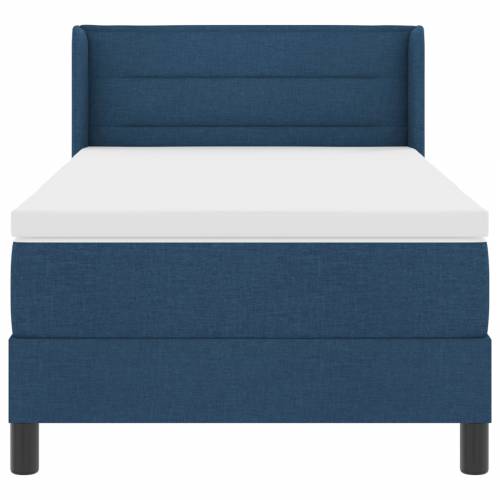 Krevet s podnicom s madracem plavi 90x190 cm tkanina Cijena