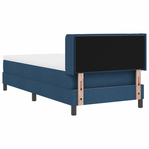 Krevet s podnicom s madracem plavi 90x190 cm tkanina Cijena