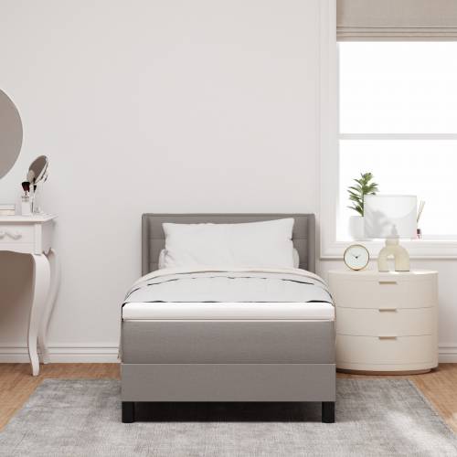 krevet s kutijom i madracem taupe 90x200 cm tkanina Cijena