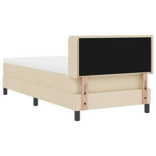 Krevet sa box springom sa madracem krem 100x200 cm tkanina Cijena