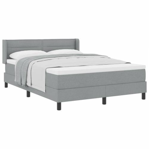 Box Spring Krevet s madracem Svjetlosivi 140x190 cm Tkanina Cijena
