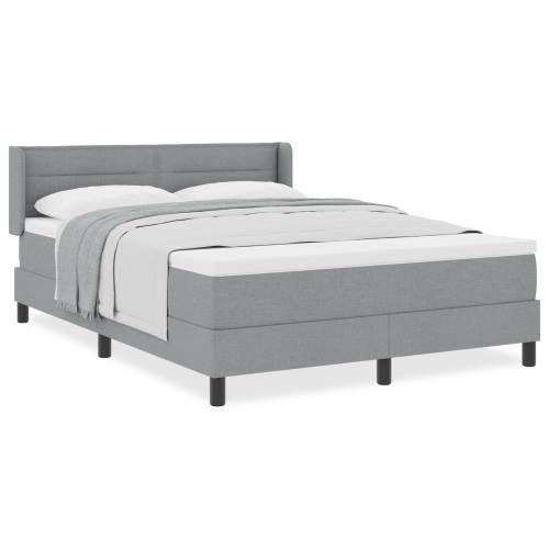 Box Spring Krevet s madracem Svjetlosivi 140x190 cm Tkanina Cijena