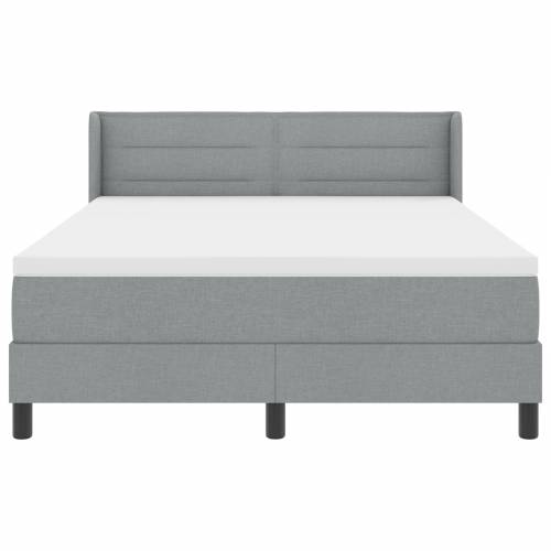 Krevet s Box Springom i madracem svjetlosiva 160x200 cm tkanina Cijena