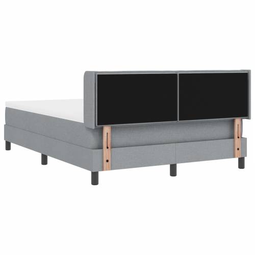 Krevet s Box Springom i madracem svjetlosiva 160x200 cm tkanina Cijena