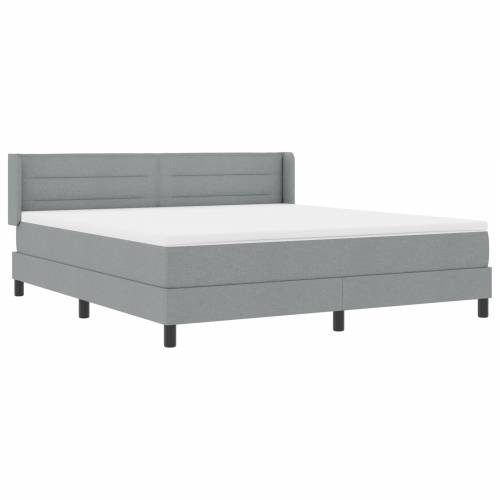 krevet s podnicom s madracem svjetlosiva 180x200 cm tkanina Cijena