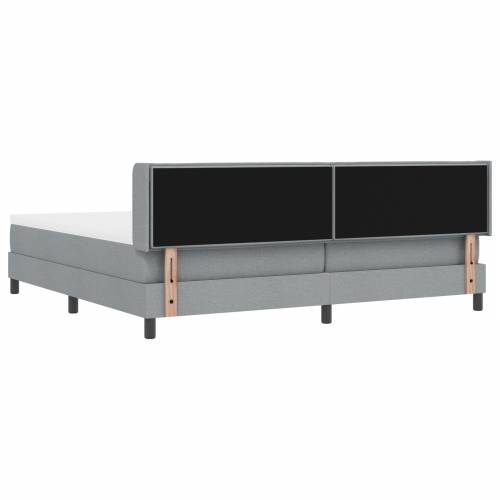 krevet s kutijom opruga s jastučićem svijetlosiv 200 x 200 cm tkanina Cijena