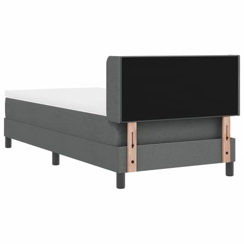 Krevet s box springom i madracem tamno sivi 90x190 cm tkanina Cijena