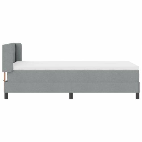 krevet s opružnom kutijom s jastukom svjetlosiva 100x200 cm tkanina Cijena