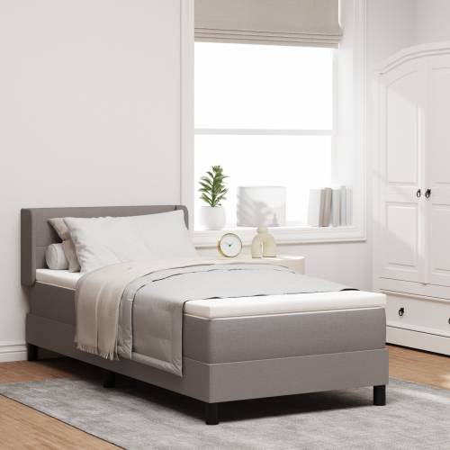 Box Spring krevet s madracem taupe 100x200 cm tkanina Cijena