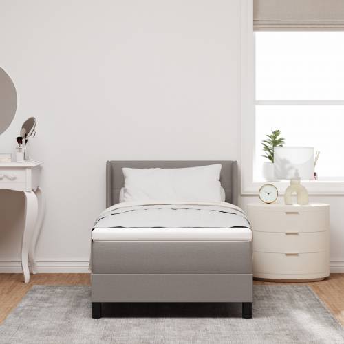 Box Spring krevet s madracem taupe 100x200 cm tkanina Cijena