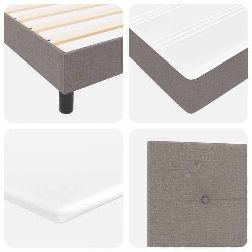 Box Spring krevet s madracem taupe 100x200 cm tkanina Cijena