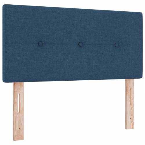 Krevet s Box Spring-om i Plavim Madracem 100x200 cm Tkanina Cijena