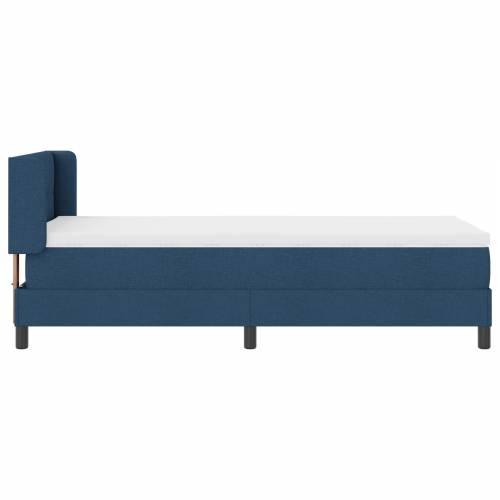 Krevet s Box Spring-om i Plavim Madracem 100x200 cm Tkanina Cijena